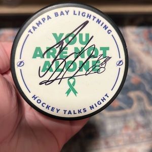 Tampa Bay Lightning Signed Puck